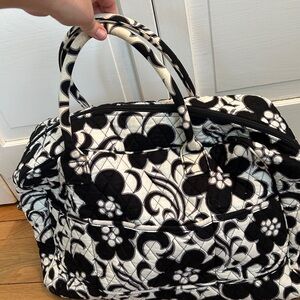 Floral Black and White Women's Bag